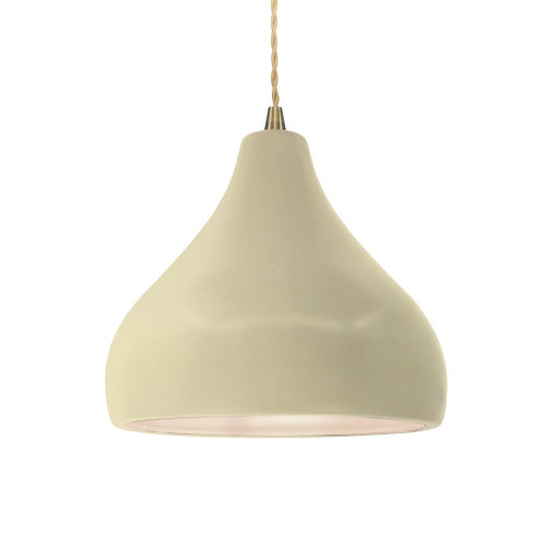 Medium Droplet 1-Light Pendant (254|CER-6563-VAN-ABRS-BEIG-TWST) Medium Droplet 1-Light Pendant (254|CER-6563-VAN-ABRS-BEIG-TWST)