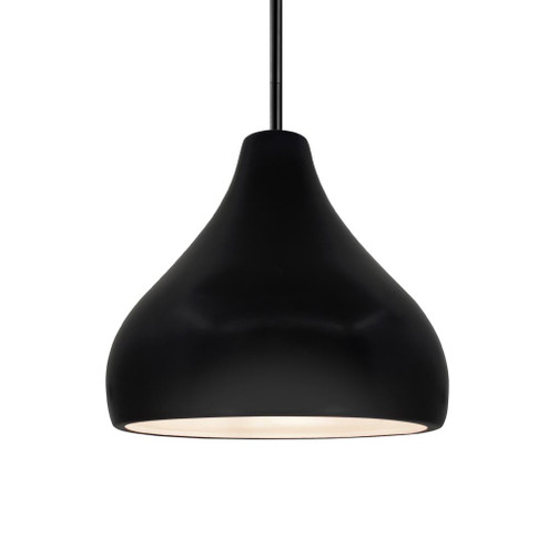 Medium Droplet 1-Light Pendant (254|CER-6563-CRB-MBLK-RIGID-LED1-700)