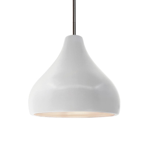 Medium Droplet 1-Light Pendant (254|CER-6563-BIS-NCKL-RIGID)