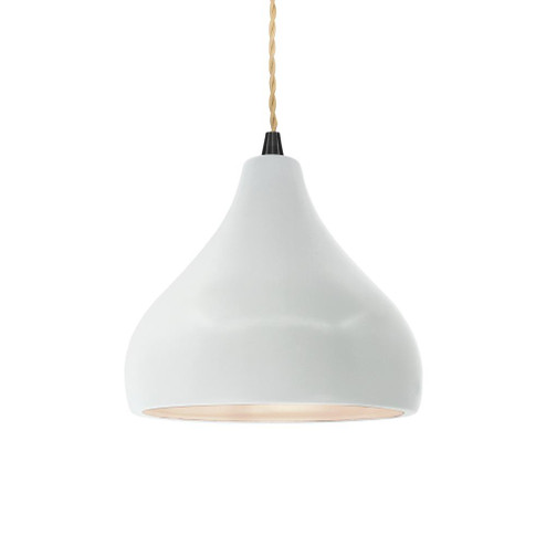 Small Droplet 1-Light Pendant (254|CER-6560-WHT-MBLK-BEIG-TWST)