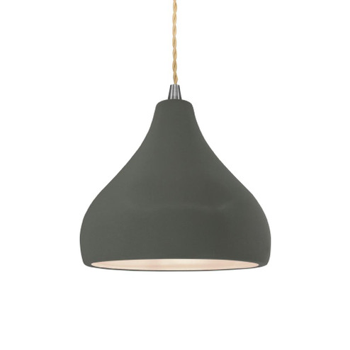 Small Droplet 1-Light Pendant (254|CER-6560-PWGN-NCKL-BEIG-TWST-LED1-700)