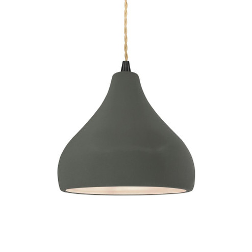 Small Droplet 1-Light Pendant (254|CER-6560-PWGN-MBLK-BEIG-TWST-LED1-700)