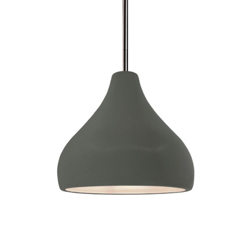 Small Droplet 1-Light Pendant (254|CER-6560-PWGN-NCKL-RIGID)