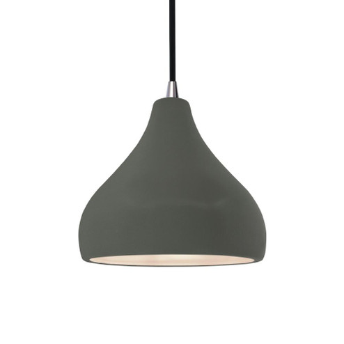 Small Droplet 1-Light Pendant (254|CER-6560-PWGN-NCKL-BKCD)