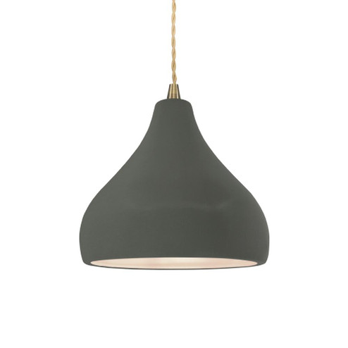 Small Droplet 1-Light Pendant (254|CER-6560-PWGN-ABRS-BEIG-TWST)