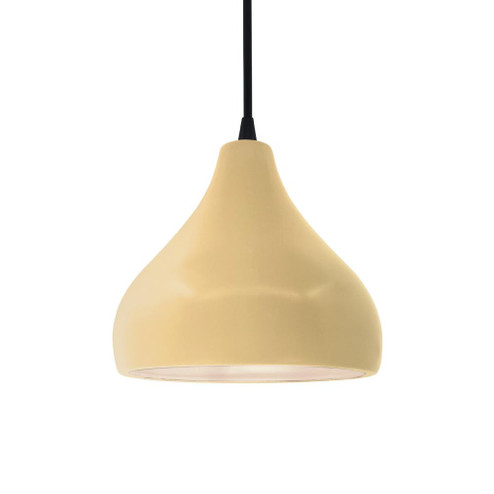 Small Droplet 1-Light Pendant (254|CER-6560-MYLW-MBLK-BKCD)
