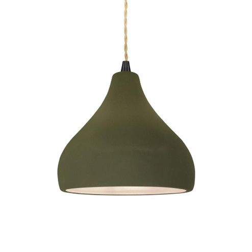 Small Droplet 1-Light Pendant (254|CER-6560-MGRN-MBLK-BEIG-TWST-LED1-700)