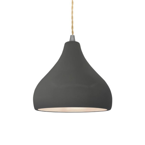 Small Droplet 1-Light Pendant (254|CER-6560-GRY-NCKL-BEIG-TWST)