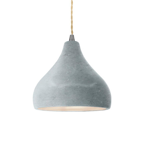 Small Droplet 1-Light Pendant (254|CER-6560-CONC-NCKL-BEIG-TWST-LED1-700)