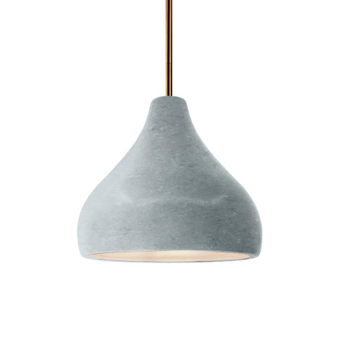 Small Droplet 1-Light Pendant (254|CER-6560-CONC-ABRS-RIGID-LED1-700)