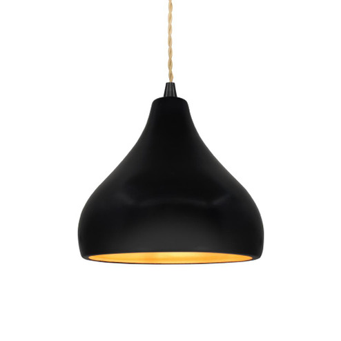 Small Droplet 1-Light Pendant (254|CER-6560-CBGD-MBLK-BEIG-TWST-LED1-700)