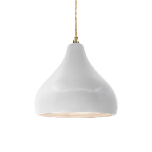 Small Droplet 1-Light Pendant (254|CER-6560-BIS-ABRS-BEIG-TWST-LED1-700)