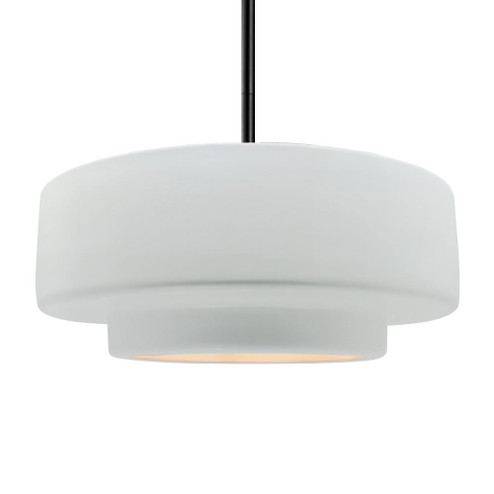 Large Tier 1-Light Pendant (254|CER-6545-WTWT-MBLK-RIGID-LED1-700)