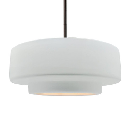 Large Tier 1-Light Pendant (254|CER-6545-WHT-NCKL-RIGID-LED1-700)