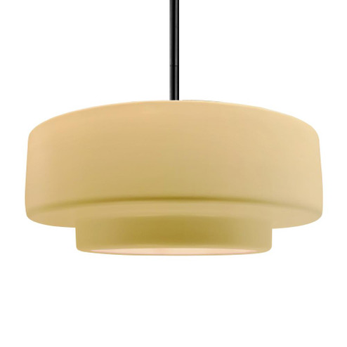 Large Tier 1-Light Pendant (254|CER-6545-MYLW-MBLK-RIGID-LED1-700)