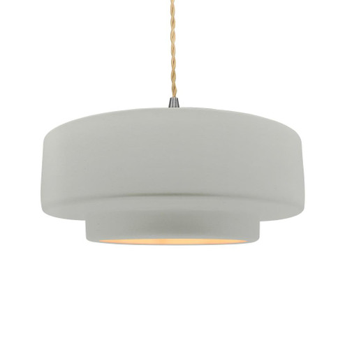 Large Tier 1-Light Pendant (254|CER-6545-MTGD-NCKL-BEIG-TWST)