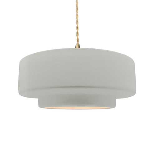 Large Tier 1-Light Pendant (254|CER-6545-MAT-BRSS-BEIG-TWST-LED1-700)