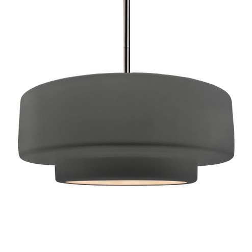 Large Tier 1-Light Pendant (254|CER-6545-GRY-NCKL-RIGID-LED1-700)