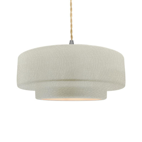 Large Tier LED Pendant (254|CER-6545-CRK-NCKL-BEIG-TWST-LED1-700)