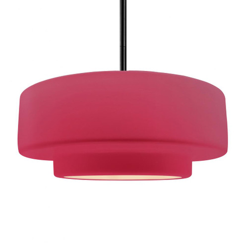 Large Tier 1-Light Pendant (254|CER-6545-CRSE-MBLK-RIGID)