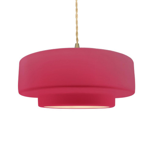 Large Tier 1-Light Pendant (254|CER-6545-CRSE-BRSS-BEIG-TWST)