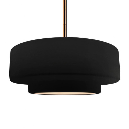 Large Tier 1-Light Pendant (254|CER-6545-CRB-BRSS-RIGID)