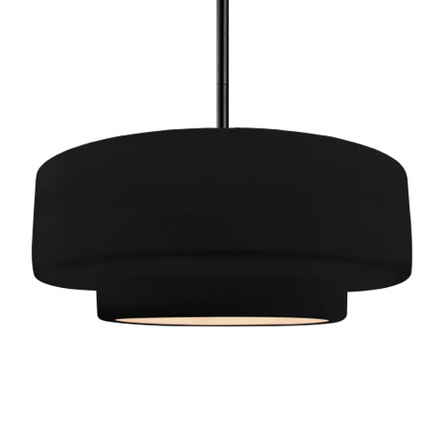 Large Tier 1-Light Pendant (254|CER-6545-BLK-MBLK-RIGID-LED1-700)