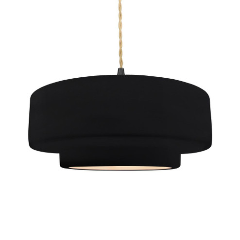 Large Tier 1-Light Pendant (254|CER-6545-BKMT-MBLK-BEIG-TWST-LED1-700)