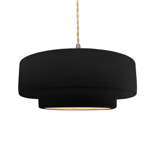 Large Tier 1-Light Pendant (254|CER-6545-CBGD-NCKL-BEIG-TWST)