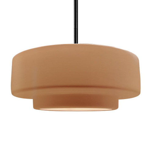 Large Tier 1-Light Pendant (254|CER-6545-ADOB-MBLK-RIGID-LED1-700)