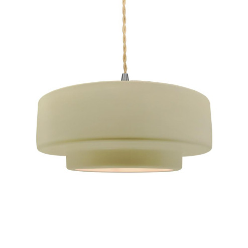 Medium Tier 1-Light Pendant (254|CER-6543-VAN-NCKL-BEIG-TWST-LED1-700)