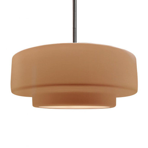 Large Tier 1-Light Pendant (254|CER-6545-ADOB-NCKL-RIGID)