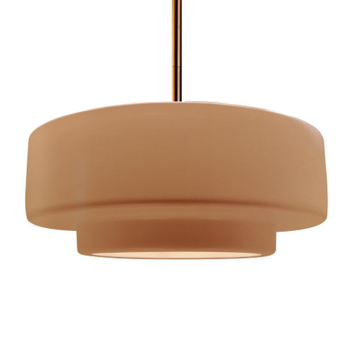 Large Tier 1-Light Pendant (254|CER-6545-ADOB-BRSS-RIGID)