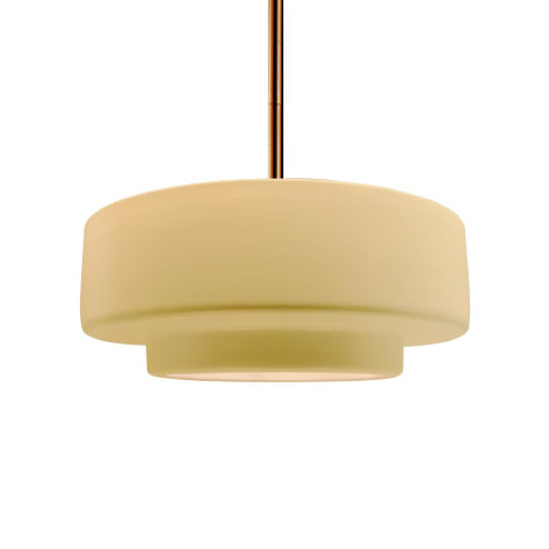 Medium Tier 1-Light Pendant (254|CER-6543-MYLW-BRSS-RIGID-LED1-700)