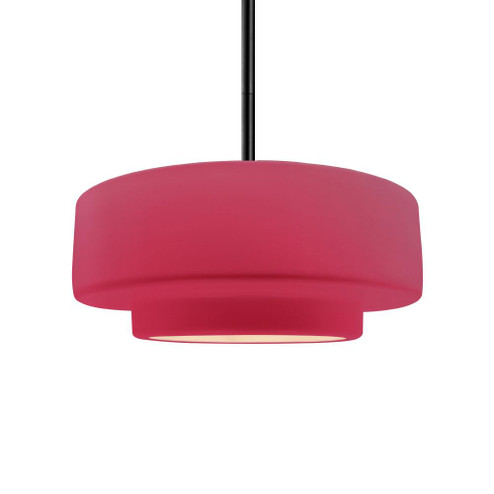 Medium Tier 1-Light Pendant (254|CER-6543-CRSE-MBLK-RIGID-LED1-700)