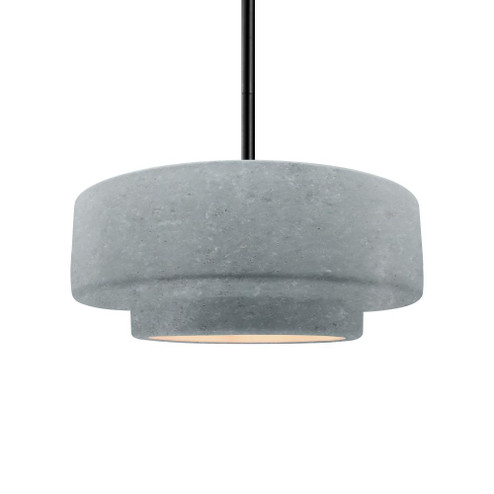 Medium Tier 1-Light Pendant (254|CER-6543-CONC-MBLK-RIGID-LED1-700)
