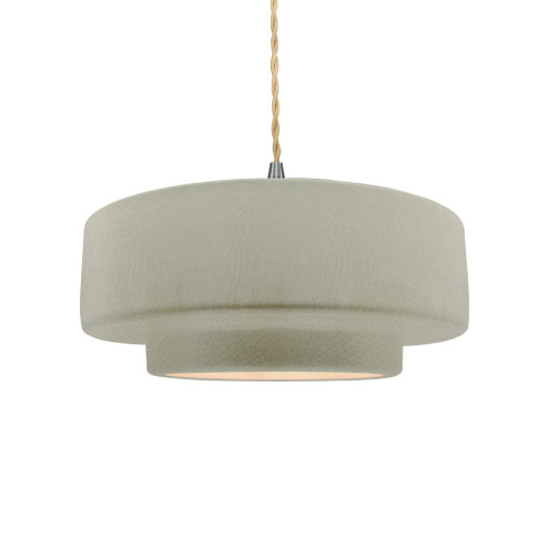Medium Tier LED Pendant (254|CER-6543-CKC-NCKL-BEIG-TWST-LED1-700)