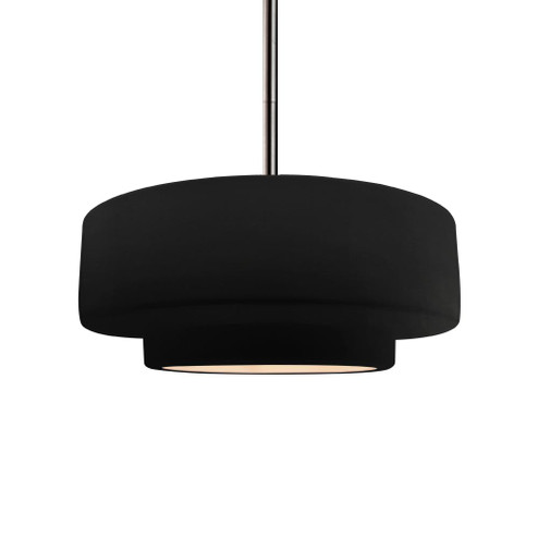 Medium Tier 1-Light Pendant (254|CER-6543-CRB-NCKL-RIGID)