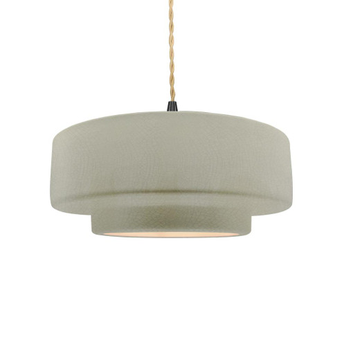 Medium Tier LED Pendant (254|CER-6543-CKC-MBLK-BEIG-TWST-LED1-700)