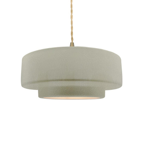 Medium Tier LED Pendant (254|CER-6543-CKC-BRSS-BEIG-TWST-LED1-700)