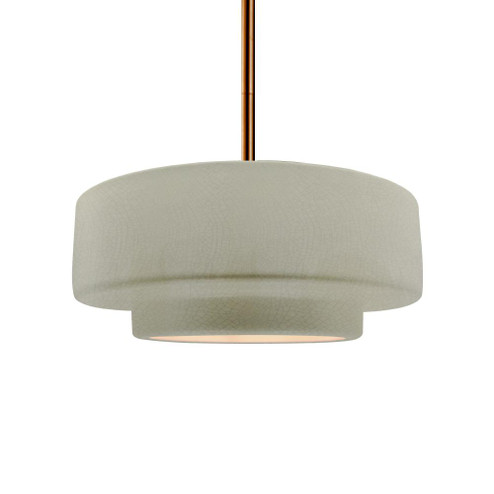 Medium Tier 1-Light Pendant (254|CER-6543-CKC-BRSS-RIGID)
