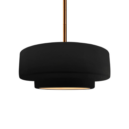 Medium Tier 1-Light Pendant (254|CER-6543-CBGD-BRSS-RIGID)