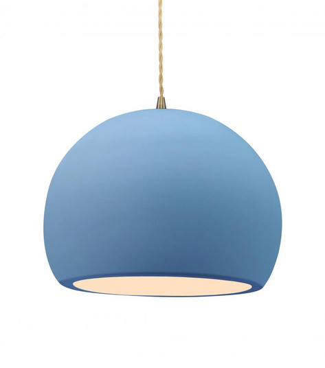 Large Globe 1-Light Pendant (254|CER-6535-SKBL-ABRS-BEIG-TWST)