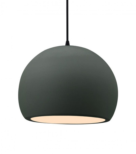 Large Globe LED Pendant (254|CER-6535-PWGN-MBLK-BKCD-LED1-700)