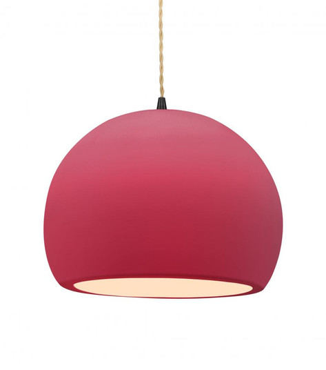 Large Globe 1-Light Pendant (254|CER-6535-CRSE-MBLK-BEIG-TWST-LED1-700)
