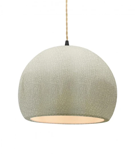 Large Globe 1-Light Pendant (254|CER-6535-CRK-MBLK-BEIG-TWST-LED1-700)