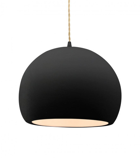 Large Globe 1-Light Pendant (254|CER-6535-CRB-MBLK-BEIG-TWST)