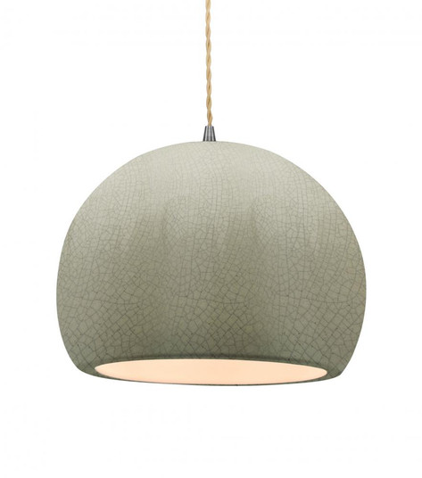 Large Globe 1-Light Pendant (254|CER-6535-CKC-NCKL-BEIG-TWST)
