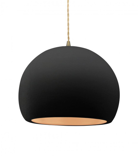 Large Globe 1-Light Pendant (254|CER-6535-CBGD-ABRS-BEIG-TWST-LED1-700)