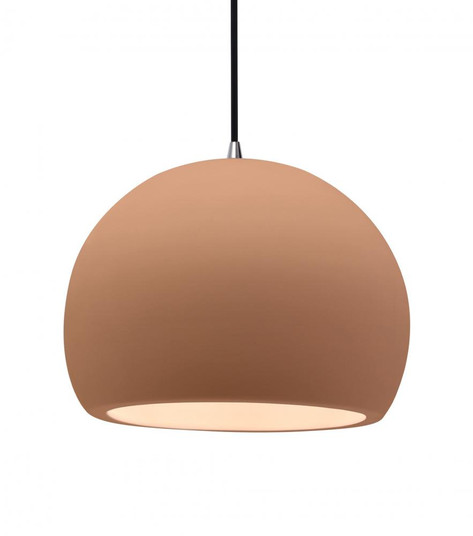 Large Globe 1-Light Pendant (254|CER-6535-ADOB-NCKL-BKCD)